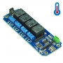 TOSR04-T - 4 Channel USB/Wireless 5V Relay Module (Temperature Sensor Support )